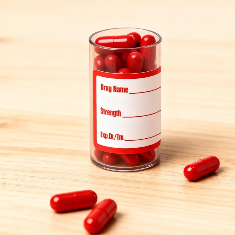 Well Tile 500Pcs Drug Name Label Stickers Medication Strength Stickers 1x2 Inch-Veterinary Instruction Labels Reminder Labels - Image 4